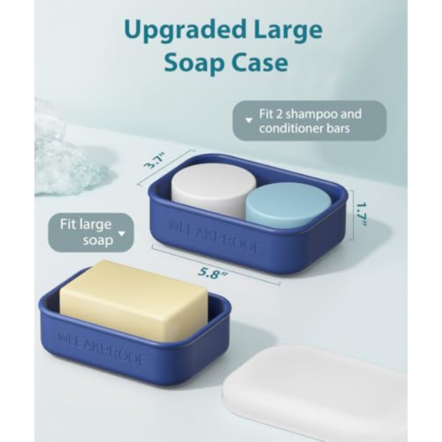 علبة صابون سفر مانعة للتسرب، ح - مراجعة Bar Soap Shampoo Solid وسعره